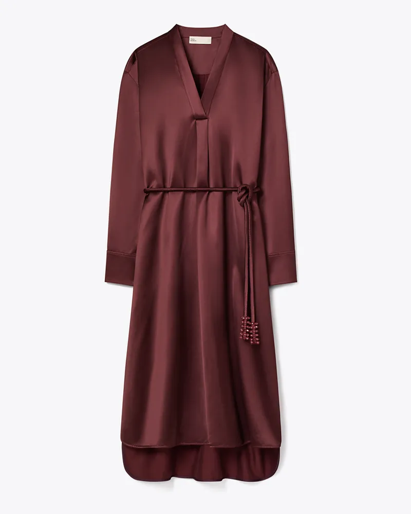 Tory Burch Damen Viscose Shirtdress Merlot