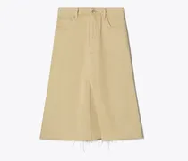 Damen Unstrukturierter Midi-Jeansrock