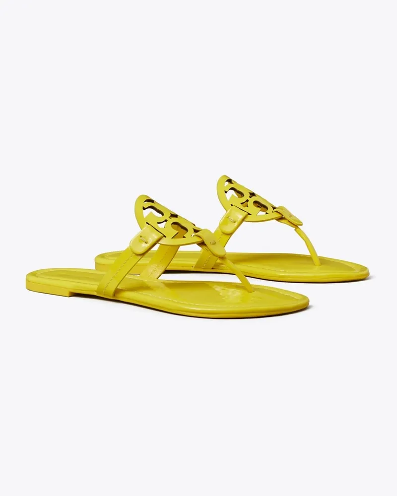 Tory Burch Damen Miller Sandale aus Lackleder Bright