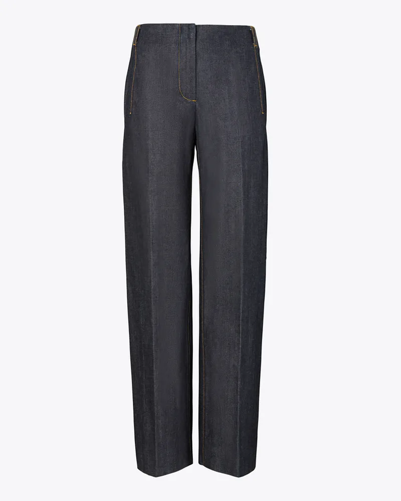 Tory Burch Damen Jeans aus Denim mit Webkante Deep