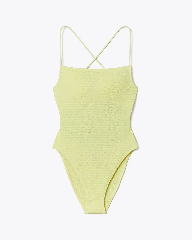 Tory Burch Damen Gesmokter Badeanzug Lumen