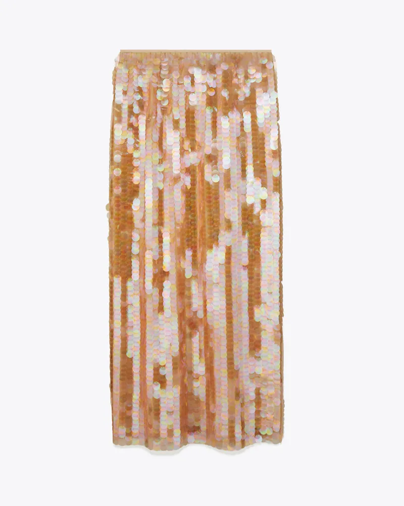 Tory Burch Damen Paillettenrock Mocha