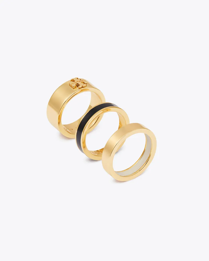 Tory Burch Icon Enamel Ring Set Tory