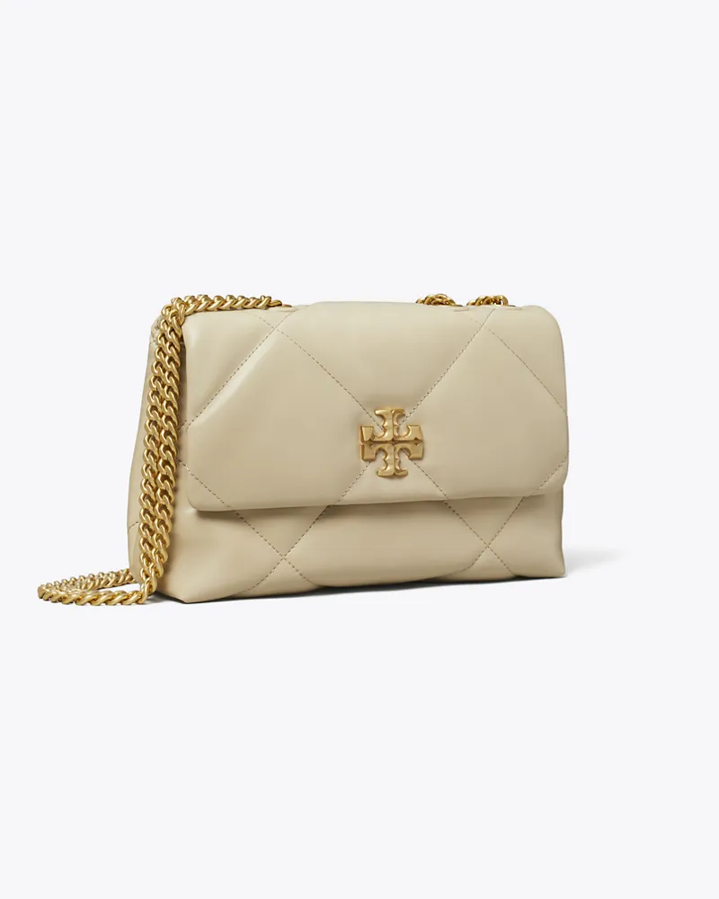 Tory Burch Damen Kleine, wandelbare Kira Schultertasche mit Rautensteppung Light