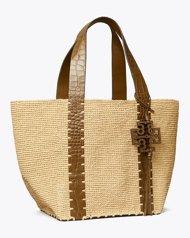 Tory Burch Damen Tote Bag aus Stroh Natural