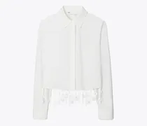 Damen Popelinehemd mit Kristallverzierung
