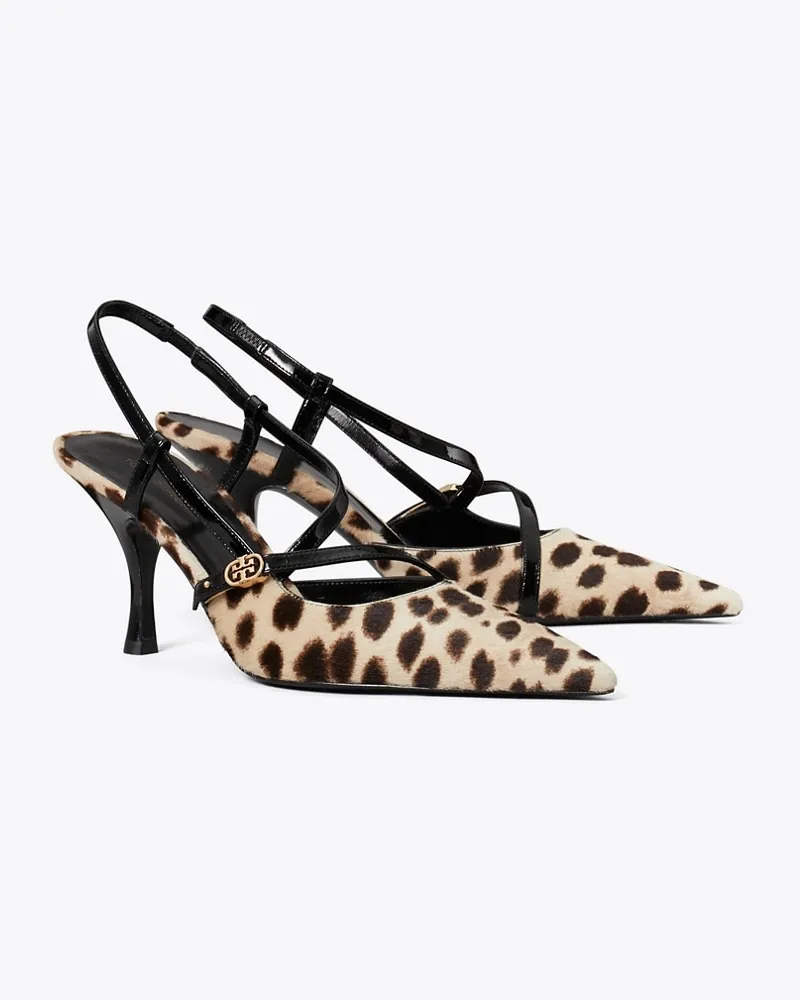 Tory Burch Pumps mit Doppel-T und Schnallenriemen Cheetah