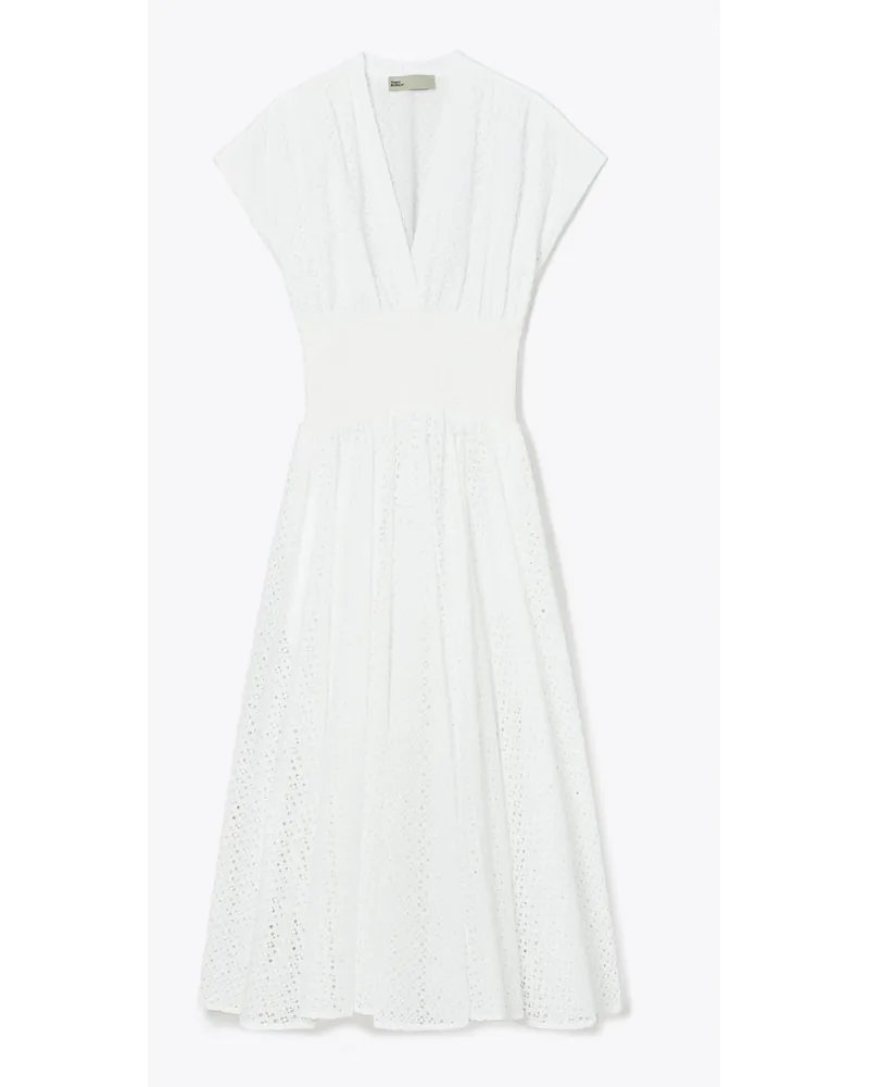 Tory Burch Cotton Eyelet Dress White