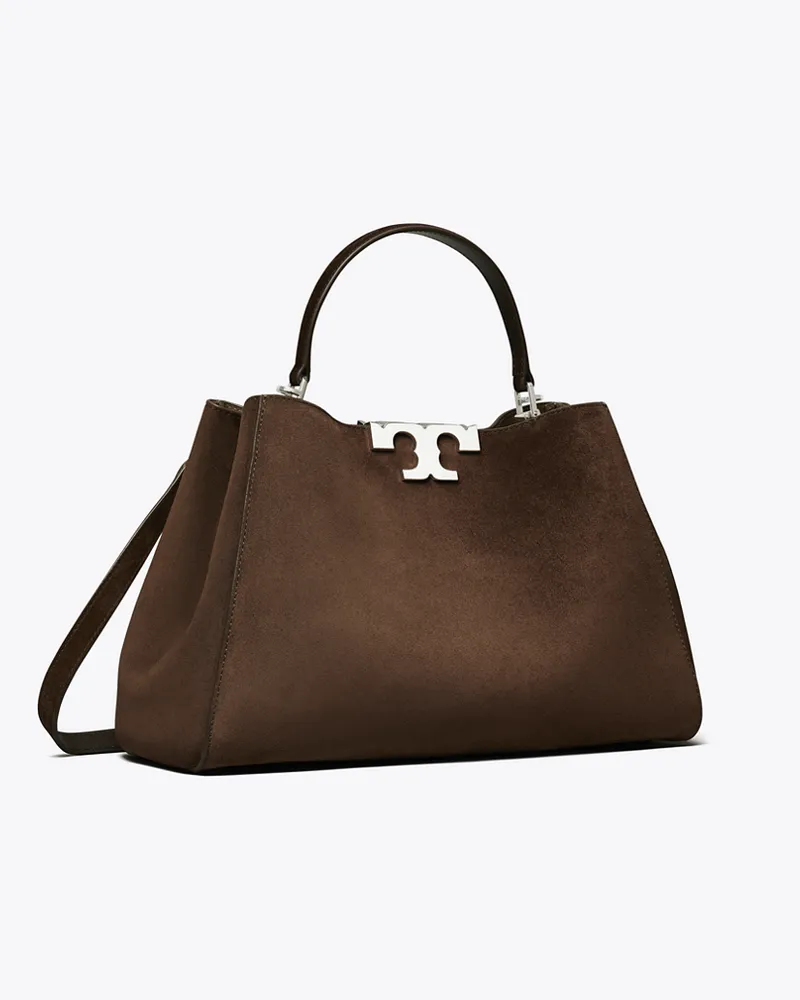 Tory Burch Damen Eleanor Henkeltasche aus Wildleder Dark