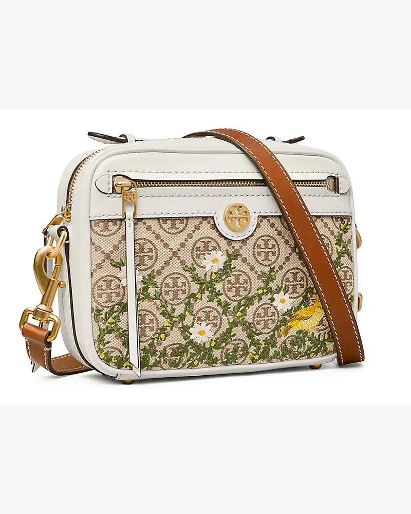 Tory Burch Bestickte Umhängetasche Aus Jacquard Mit T-Monogramm 
