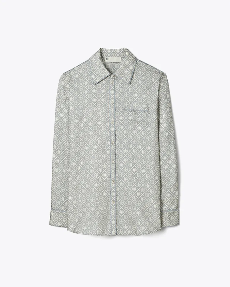 Tory Burch Damen Bluse mit Logo Gray