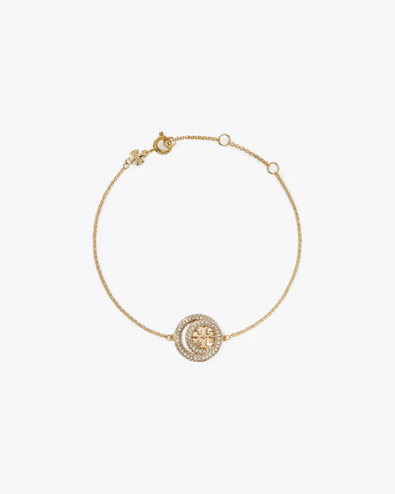 Tory Burch Damen Icon Pavé-Armband mit Doppelring Tory
