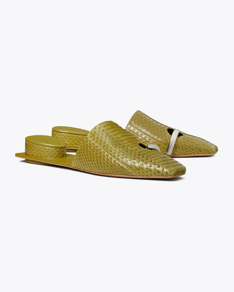 Tory Burch Pantolette mit Piercingdetail Moss