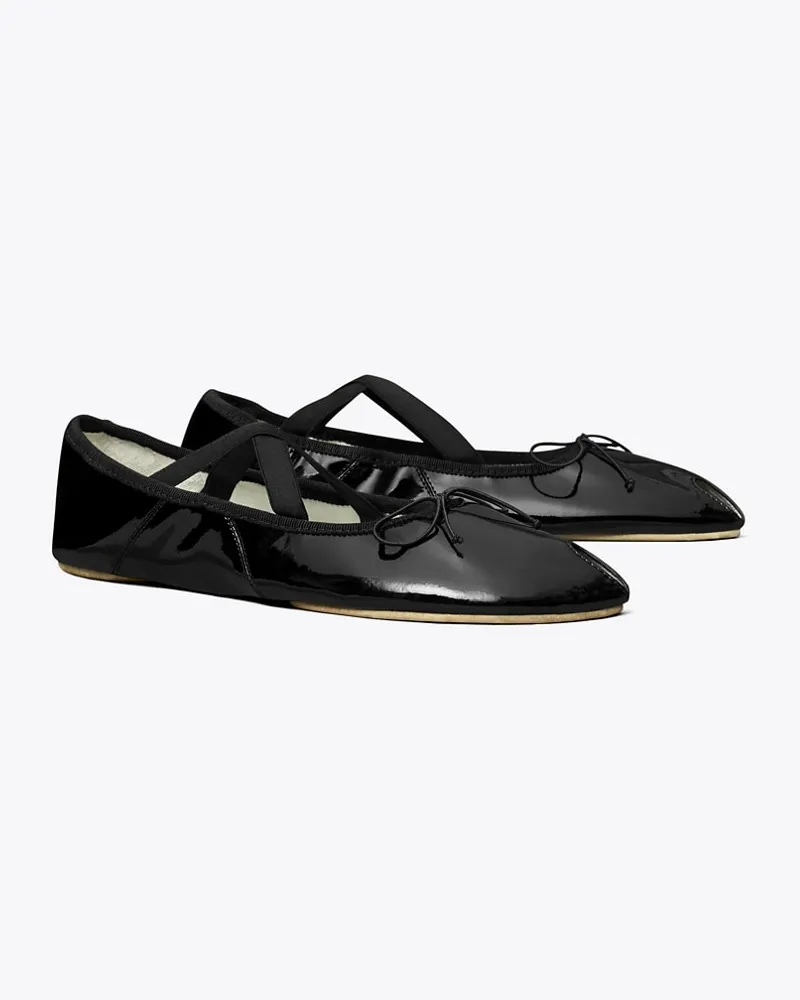 Tory Burch Damen Peep-Toe Mary Jane Ballet Perfect