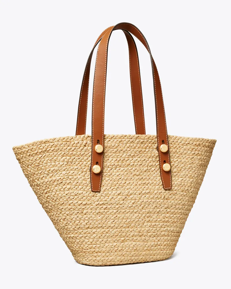 Tory Burch Kleine Romy Basket Tote Bag Natural