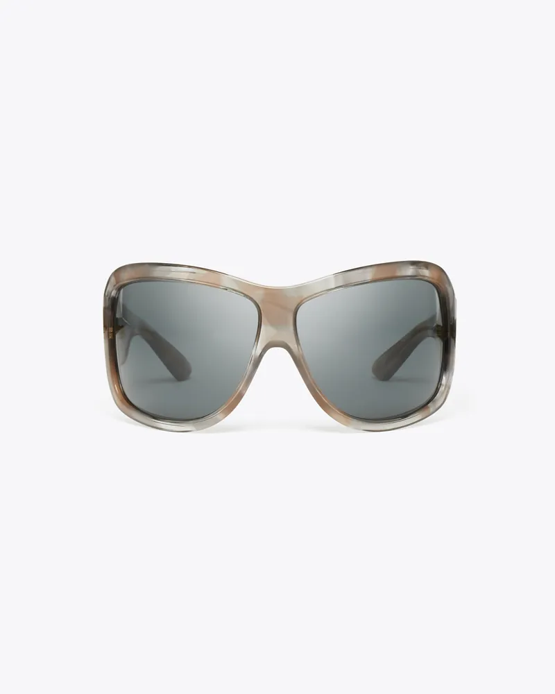 Tory Burch Runway Wrap-Sonnenbrille Spotted