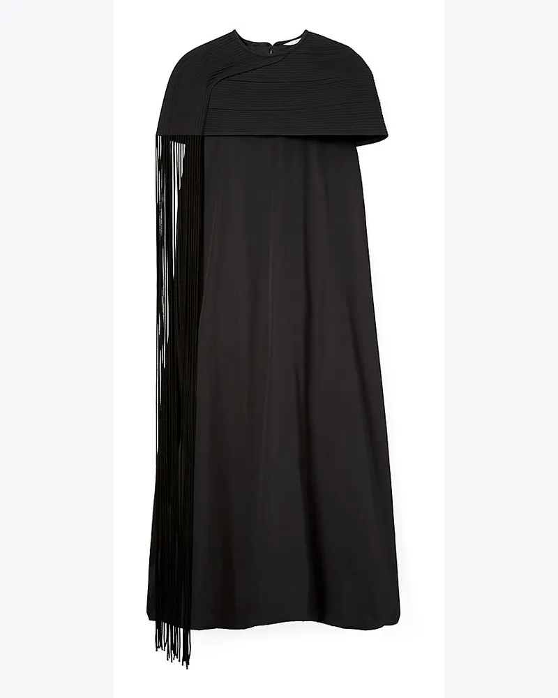 Tory Burch Kleid Aus Baumwollpopeline Mit Abnehmbarem Cape Black