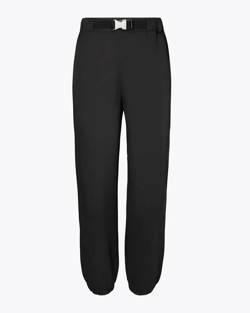 Tory Burch Damen Popelinejogginghose mit Gürtel Black