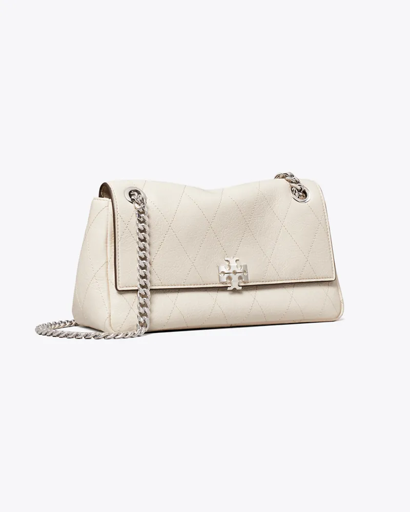 Tory Burch Damen Kleine gesteppte Charlie Schultertasche Light