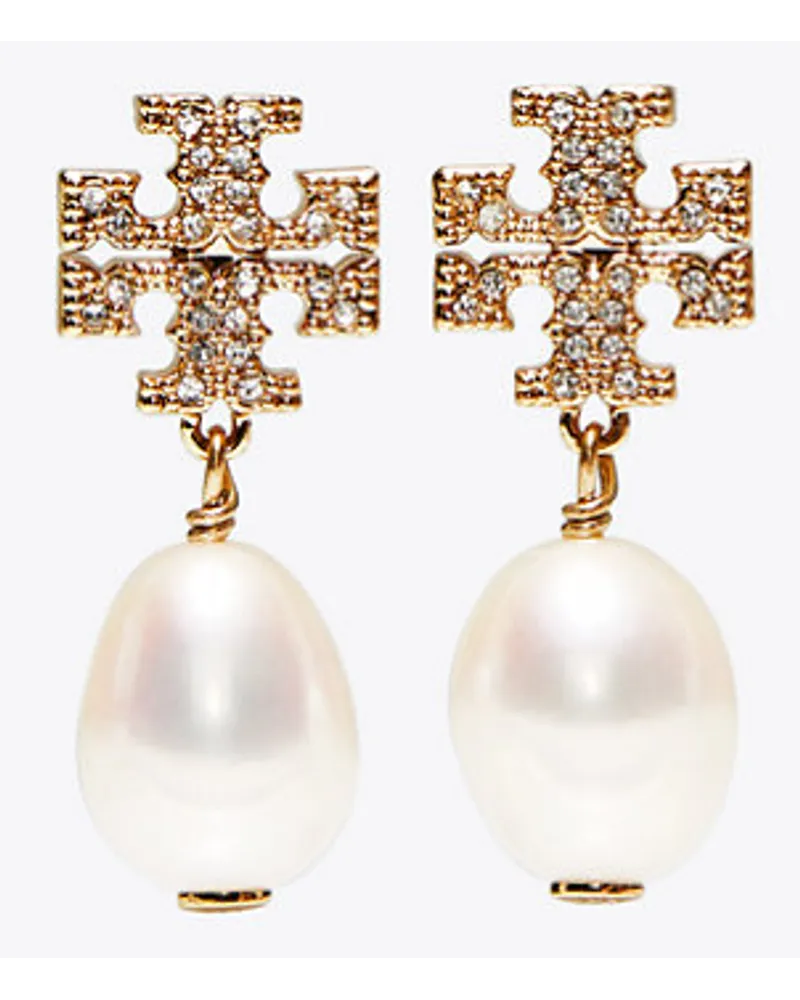 Tory Burch Kira Pavé Pearl Drop Earring Tory