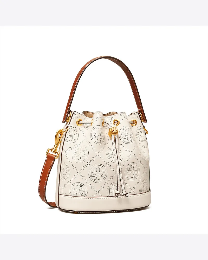 Tory Burch Perforierte Beuteltasche Aus Leder Mit T-Monogramm 