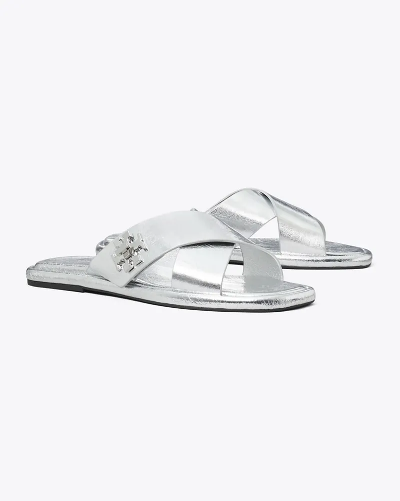 Tory Burch Damen Slide mit Drehverschluss Shiny