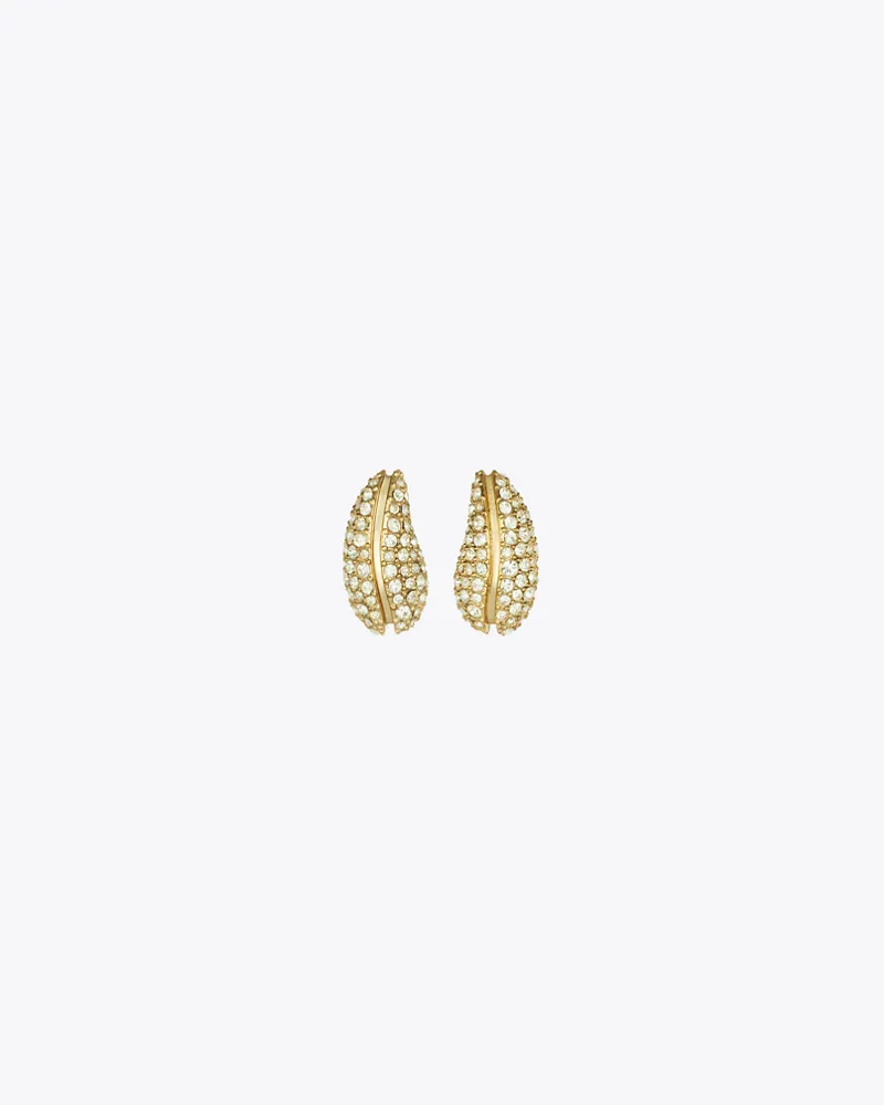 Tory Burch Mini Pierced Pavé-Ohrringe Light