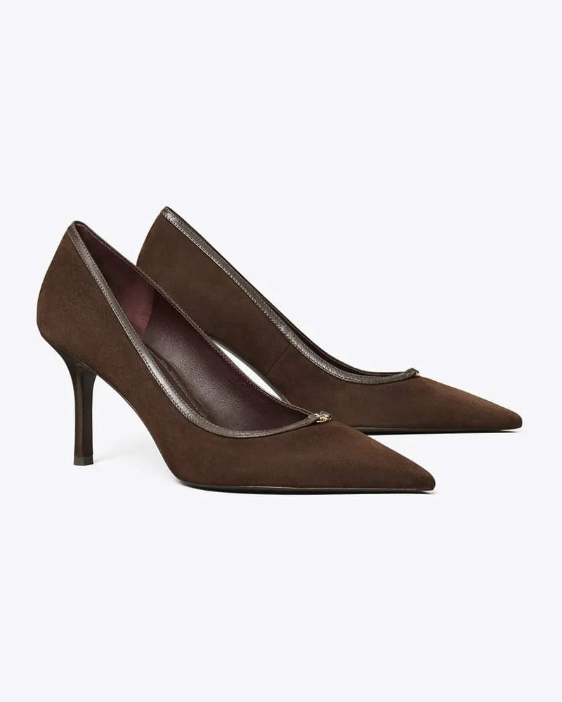 Tory Burch Damen Pumps mit Doppel-T und Schnalle Dark
