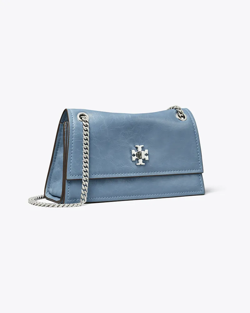 Tory Burch Mini Kira Schultertasche mit Drehverschluss Steel
