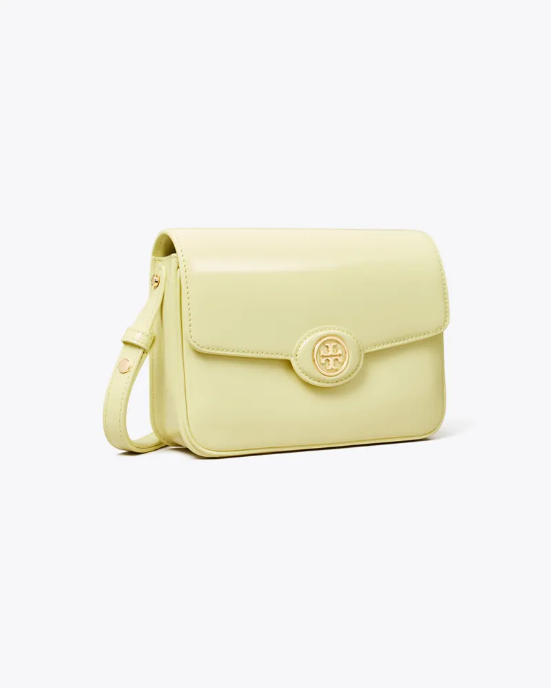 Tory Burch Damen Wandelbare Robinson Schultertasche aus Spazzolatoleder Lemon