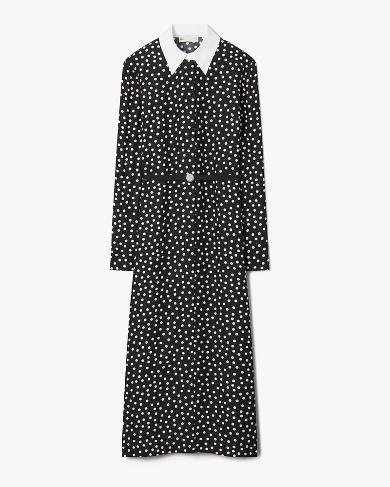 Tory Burch Bedrucktes Hemdkleid aus Seide Black