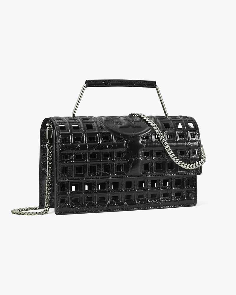 Tory Burch Damen Small Fleming Cage Shoulder Bag Black