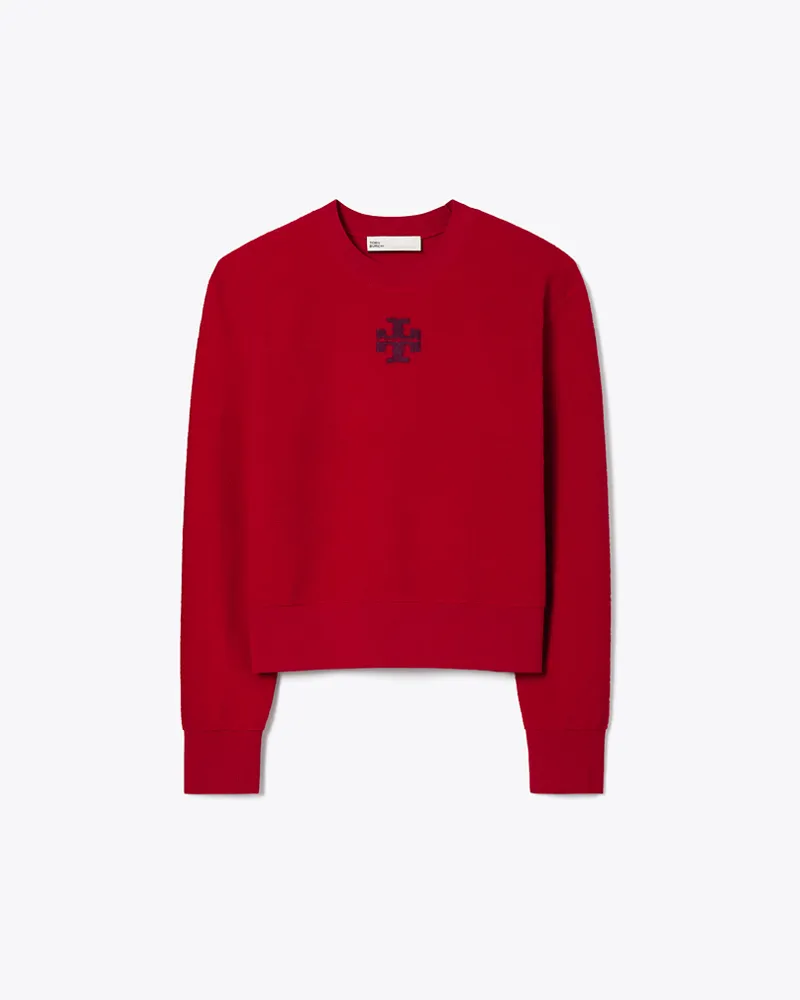 Tory Burch Damen Wool Logo Sweater Toucan