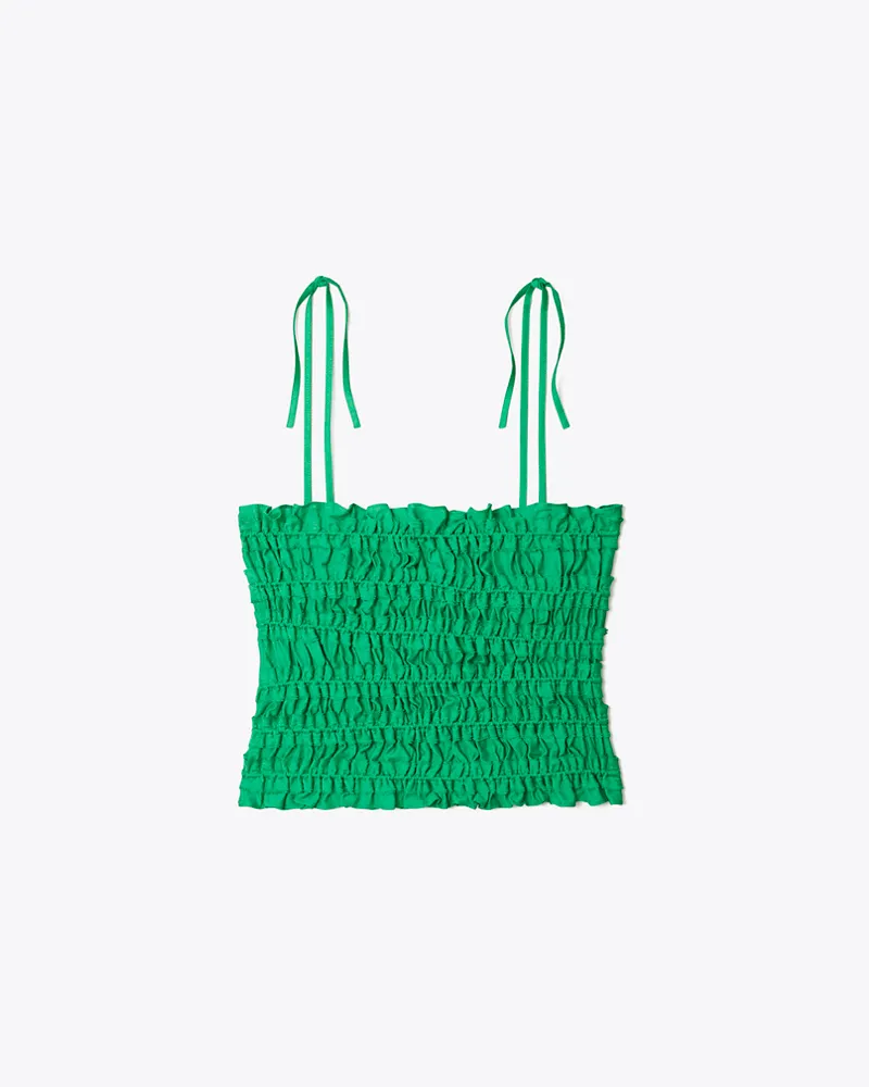 Tory Burch Damen Gesmoktes Top aus Viskose Spring