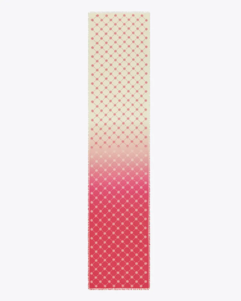 Tory Burch Damen T Monogram Oblong Scarf Pink