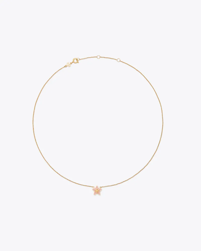 Tory Burch Damen Forget Me Not Halskette mit Sternanhänger Tory