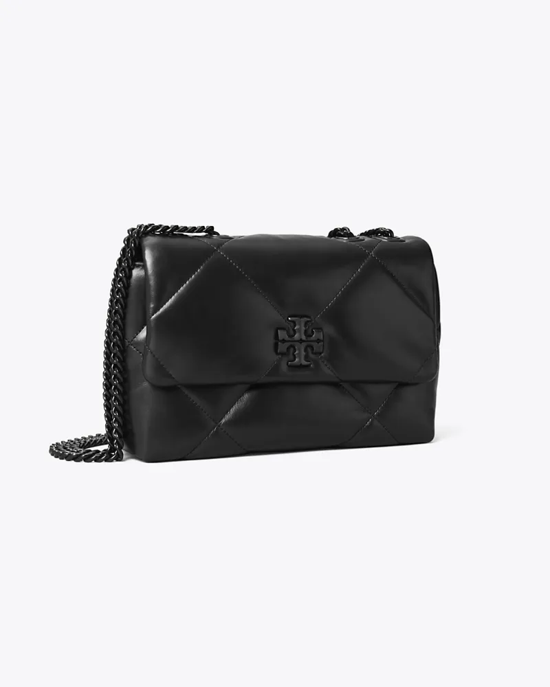 Tory Burch Damen Kleine Kira Schultertasche mit Rautensteppung Black