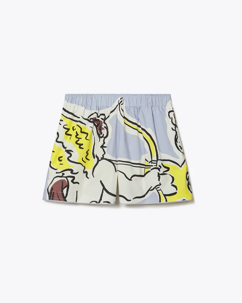 Tory Burch Damen Camp Shorts aus Baumwolle Lilac