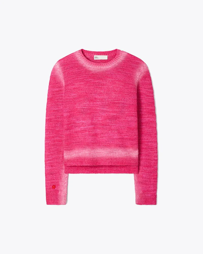 Tory Burch Damen Linen and Silk Pullover Bold