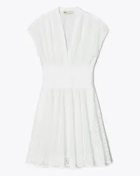 Tory Burch Cotton Broderie Anglaise Minidress White