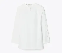 Damen Tunika aus Baumwollpopeline mit Zierknoten