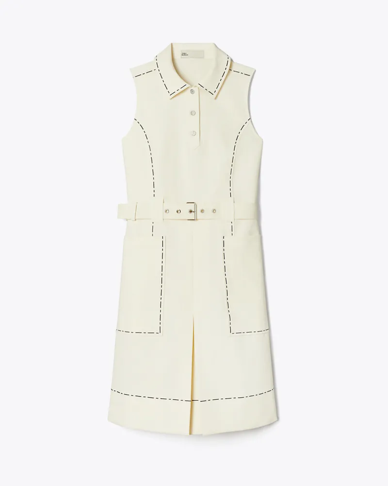 Tory Burch Damen Golfkleid aus Stretchmaterial mit Heftnaht New