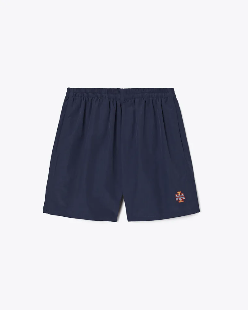 Tory Burch Damen Camp Shorts in Blau Tory