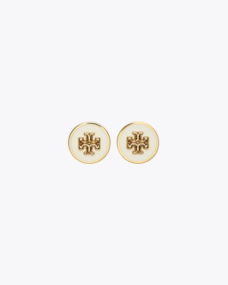 Tory Burch Runder Icon Ohrstecker mit Emaille Tory