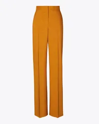 Tory Burch Tailored Drapey Mélange Pant Cognac