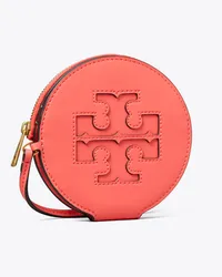 Tory Burch Ella Bio Circle Zip Card Case Coral