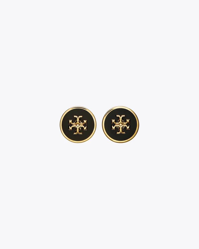 Tory Burch Runder Icon Ohrstecker mit Emaille Tory