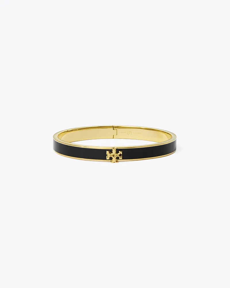Tory Burch Damen 7 mm breites Kira Armband mit Emaille in Gold/Schwarz Tory