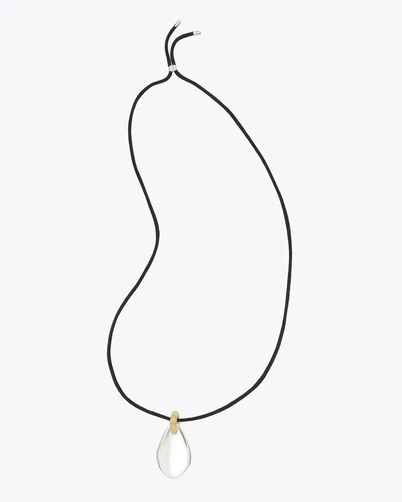 Tory Burch Damen Halskette mit gepierctem Anhänger Light