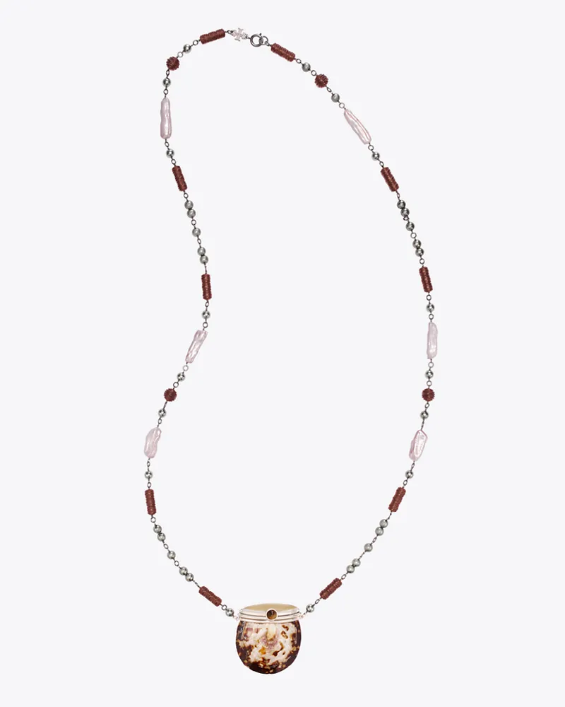 Tory Burch Damen Runway Shell Necklace Tory